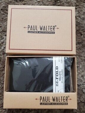 Paul Walter Black Leather Bifold Wallet